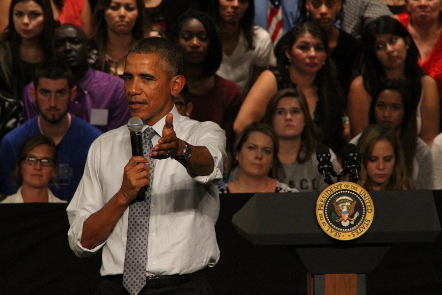 President Obama speaks to students, staff, and families about college affordability. 